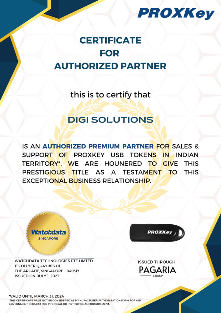 PROXKEY AP CERTIFICATE